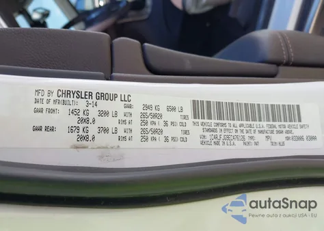 2014 Jeep Grand Cherokee Summit из США, поврежденный, VIN 1C4RJFJG9EC476126